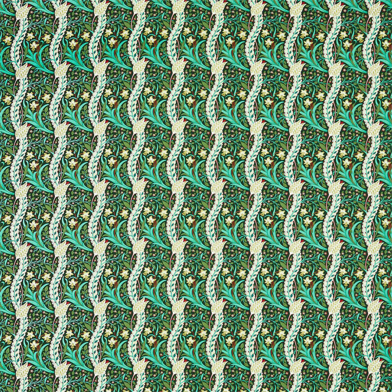 Marigold Fabric, Olive/Pink