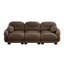 Canapé modulaire confortable en tissu de chenille plissé 3 places avec siège ergonomique en mousse haute densité, accoudoirs arrondis arrondis et 2 coussins décoratifs ronds-1810106897