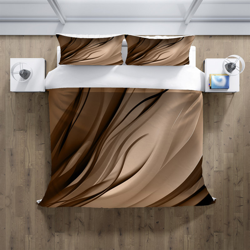 Polyester Abstract Duvet Cover, King Duvet Cover + 2 King Shams