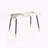 Modern Rectangular Sintered Stone Dining Table with Gold-Plated Legs