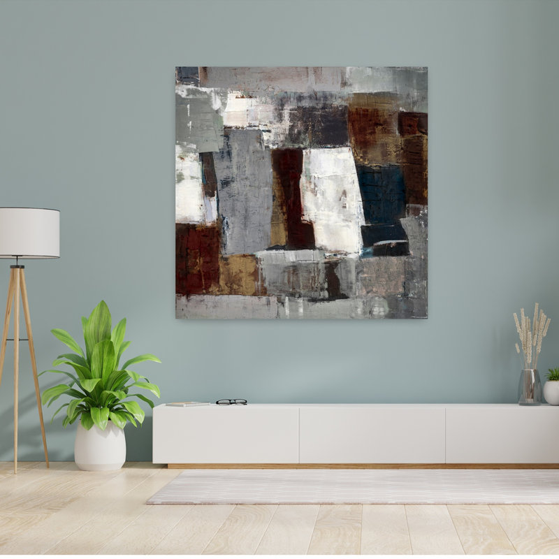 Si ces murs pourraient parler, art contemporain abstrait, H 48 po x l 48 po