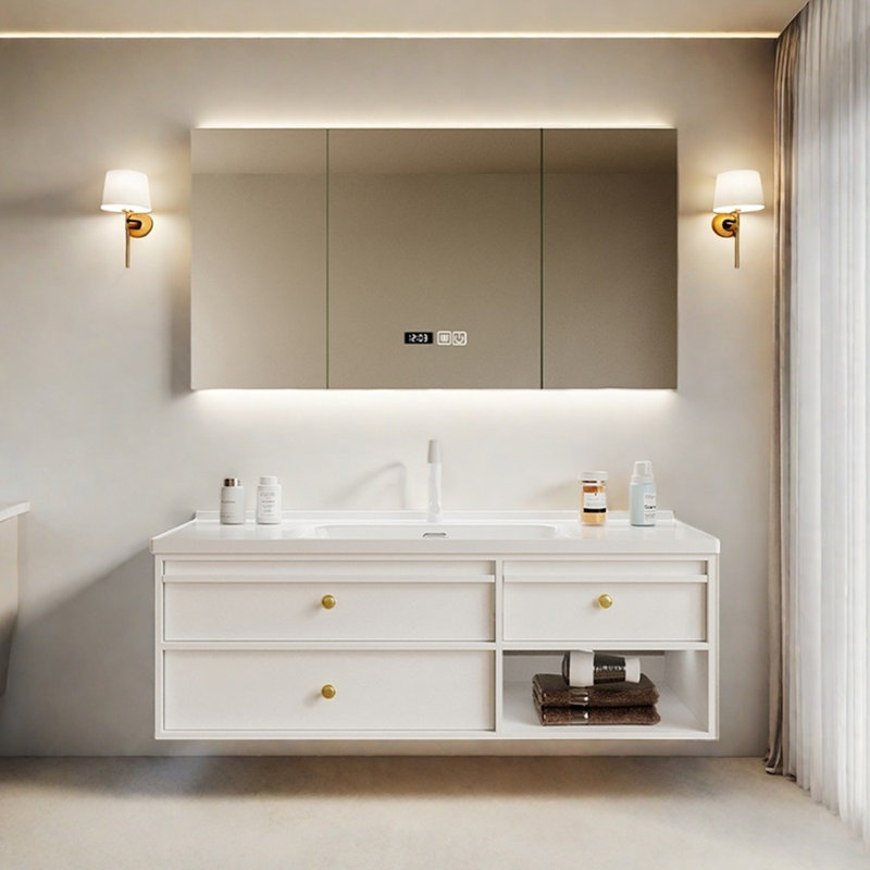 Armoire de salle de bain française moderne et simple