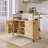50" Stainless Steel Countertop Kitchen Cart With Spice Rack & Towel Rack-1250298814