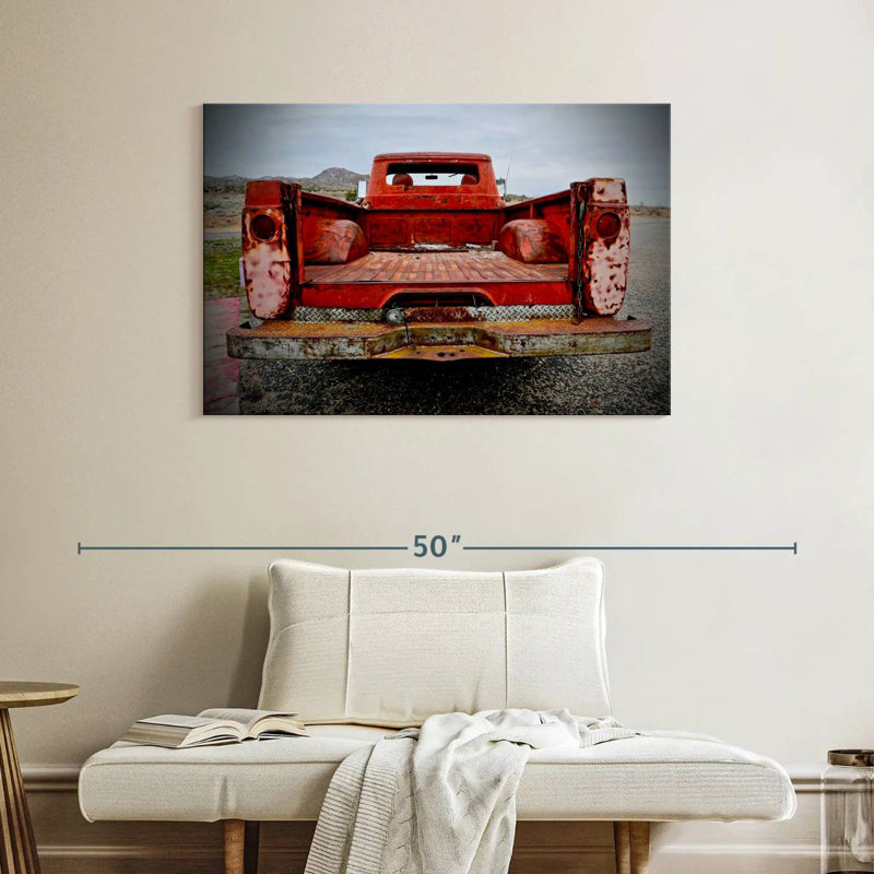 Mehar Back End rétro rouge Pick Up, H 26 po x l 39 po