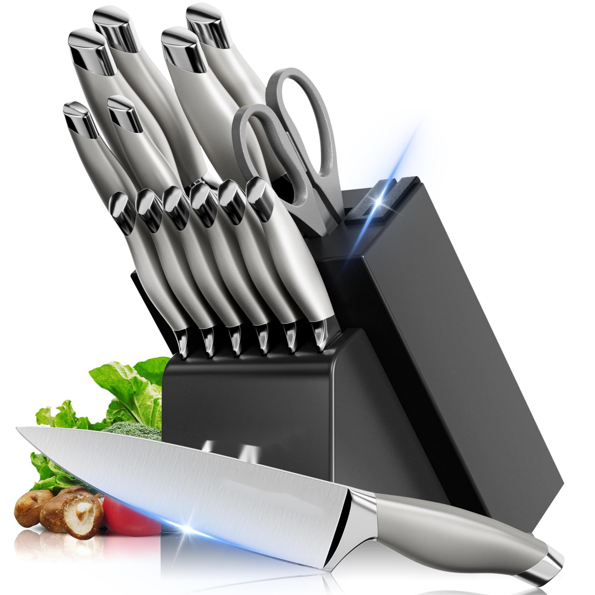 APPLIANCES & HOMEGOODS LIQUIDATION INC. Knife Set With Block, 15 Pieces