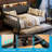 Multifunctional Sofa Bed With Foldable Table & LED Charging Headboard – Pull-Out Trundle Daybed For Small Spaces-1393601815
