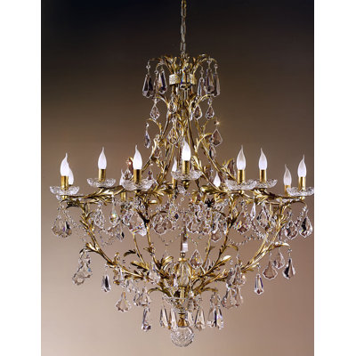 12 - Light Candle Style Empire Chandelier