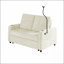 Canapé-lit moderne avec causeuse escamotable avec dossier réglable, porte-gobelets, support pour téléphone, ports de chargement et poches de rangement-1495125086