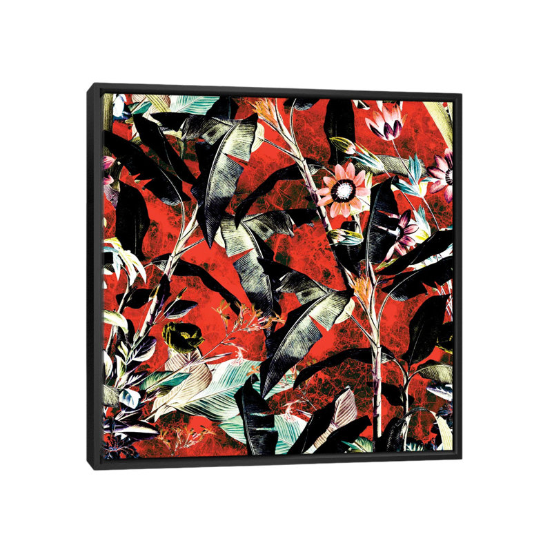 «Tropical Jungle II» par Burcu Korkmazyurek - impression sur toile tendue, H 18 po x l 18 po x P 1,5 po, Pas de tapis