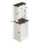 Armoire à café de 72,8 po de hauteur avec mini-réfrigérateur, armoire de ferme avec tablettes réglables et petite armoire à vin