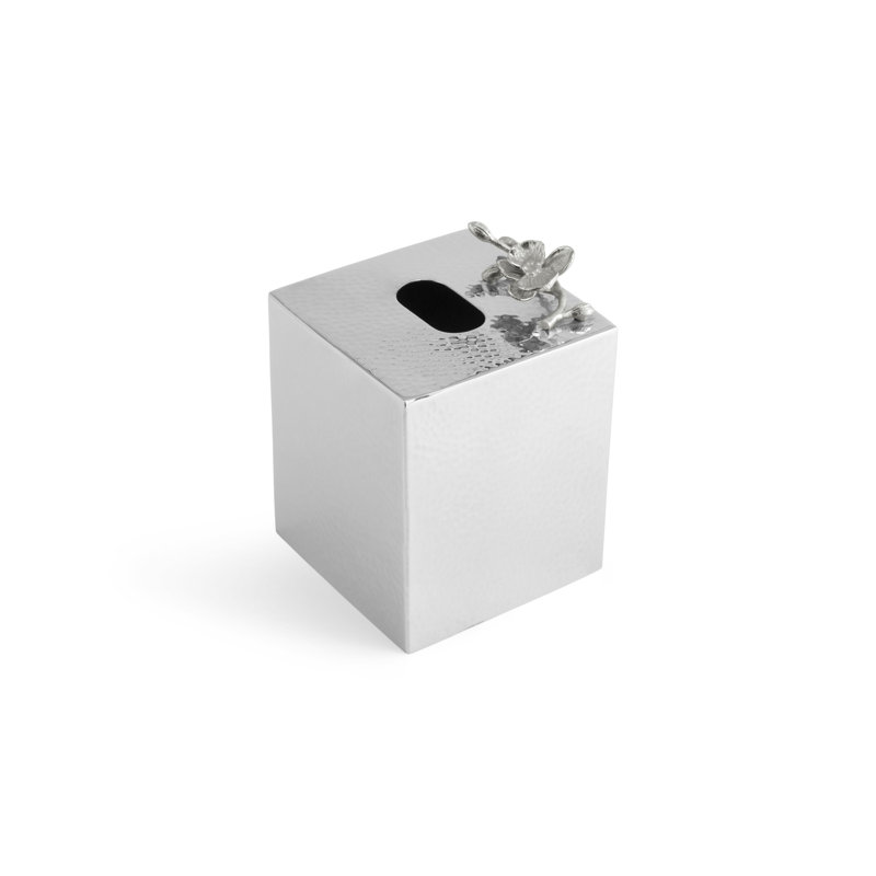 White Orchid Tissue Box Cover