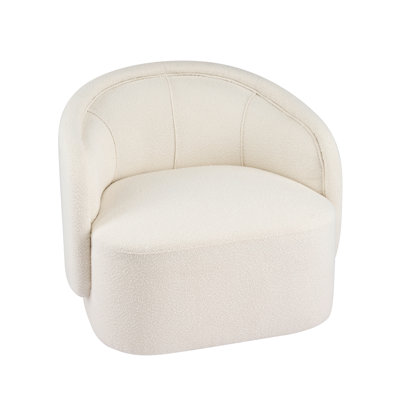Accent Chair Curved Boucle