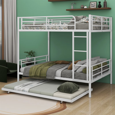 Metal Bunk Bed with Trundle
