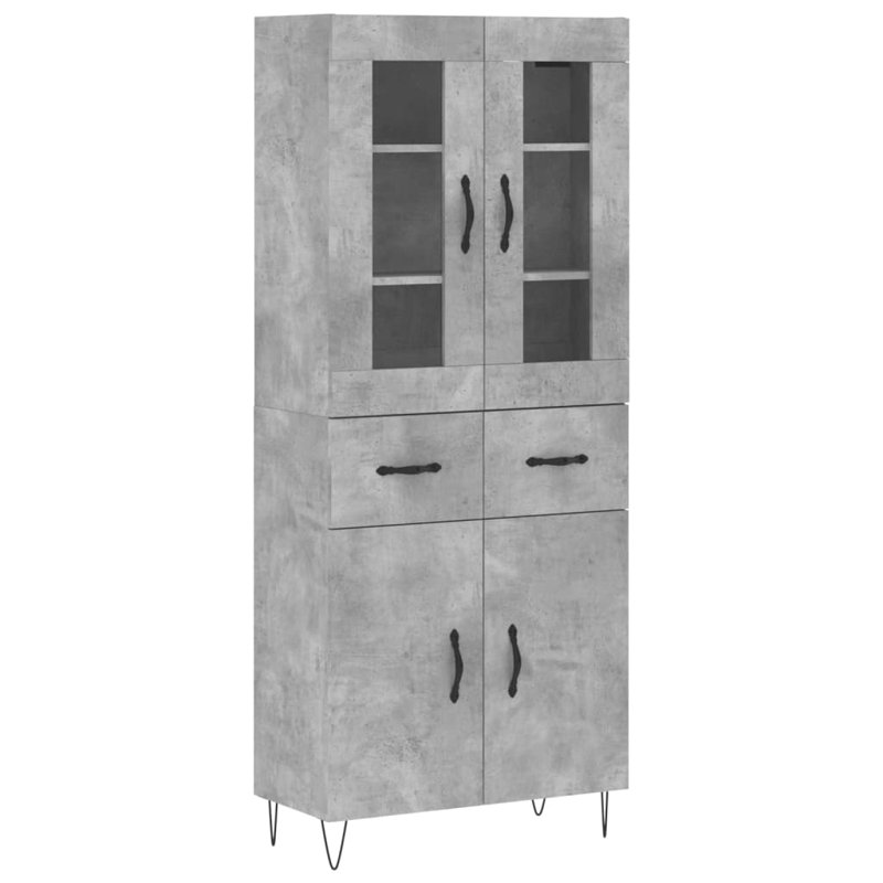 Thanh 69.5 cm W Highboard, Concrete Grey