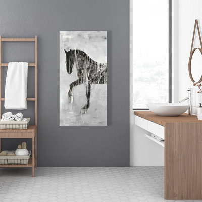 Horse Brown Silhouette - Living Room Canvas Art for Home Decor