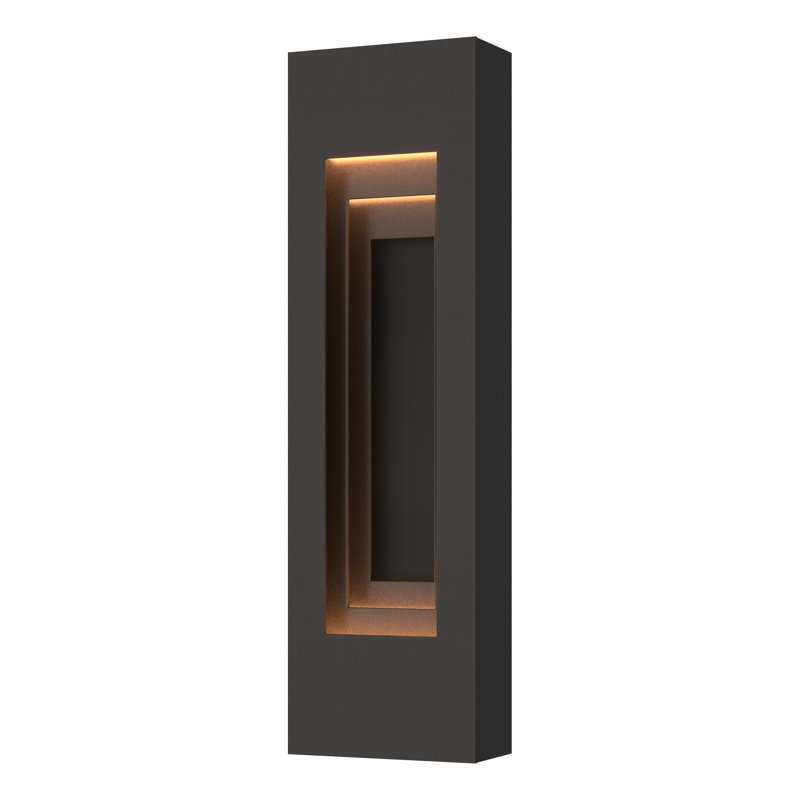 Procession Aluminum Outdoor Flush Mount, 27.5" H x 8" W x 3.9" D, Oil Rubbed Bronze, Coastal Black