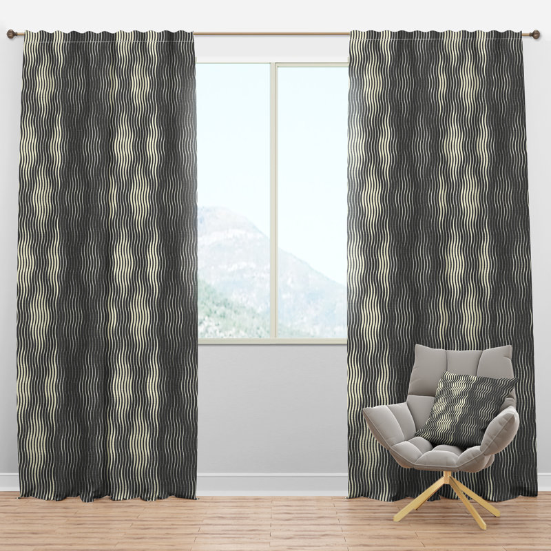 Panneau de rideau simple semi-diaphane avec passe-tringle Minimal V, l 52 po x L 84 po