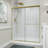 44-48" W x 70" H Framed Double Sliding Shower Door with with 1/4"(6mm) Explosion-Proof Clear Tempered Glass-101938386