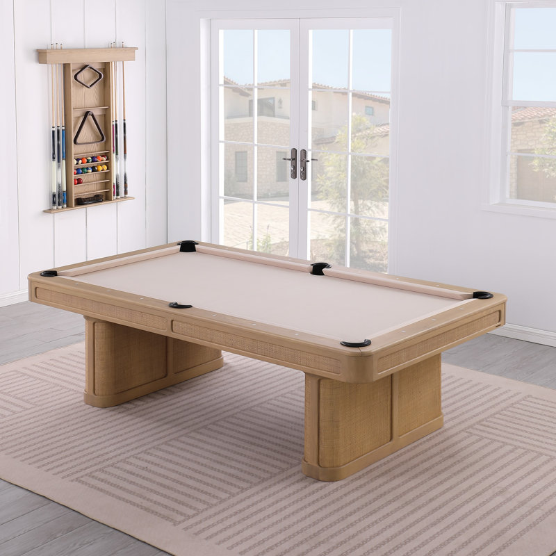 Table de billard en ardoise avec plateau de salle à manger en option Solara, Sable résistant à l'eau, Non