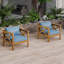 Ensemble de conversation de patio 3 pièces avec coussins et deux fauteuils-631593268