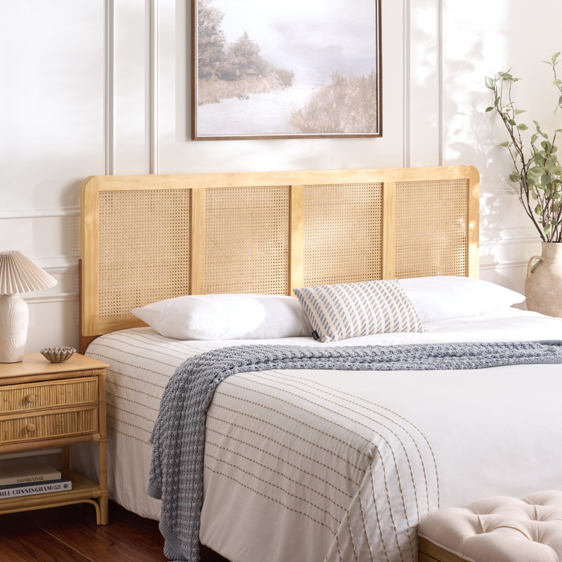Daishi Panel Rattan Headbord, Natural, King