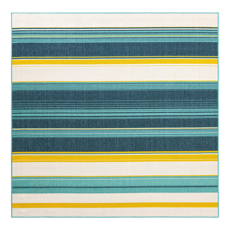 Gourlie Indoor/Outdoor Area Rug, Square 7'10"
