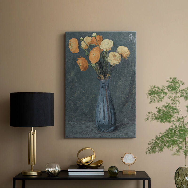 Motif floral rétro CCLII - galerie Cavas, H 27 po x l 18 po
