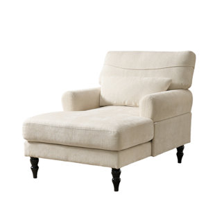 Upholstered Chaise Lounge With Pillow