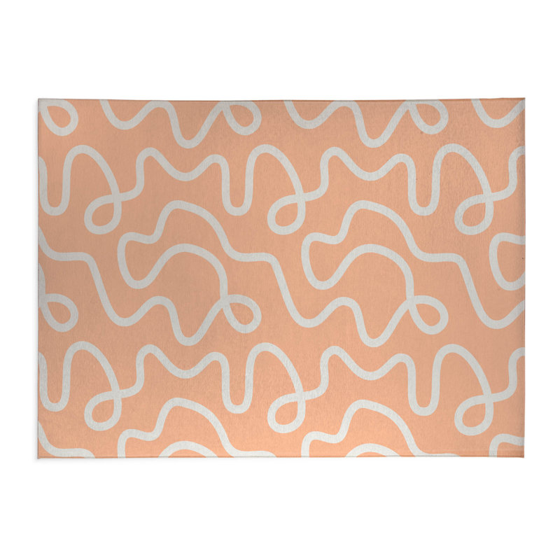 Paillasson Squig, 60" W x 84" L, Rose