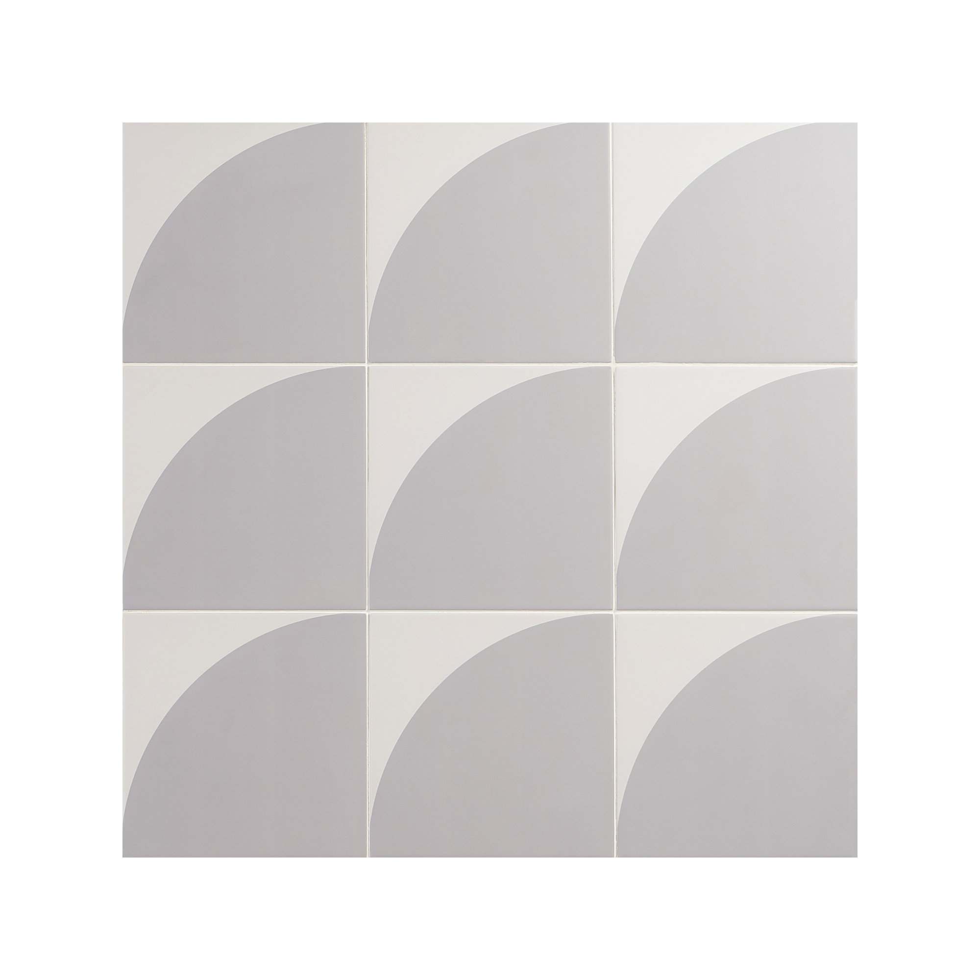 Stacy Garcia Victoria 8" x 8" Porcelain Encaustic Patterned Look Wall & Floor Tile, Cool Gray