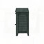 Table d'appoint avec tiroir de rangement et armoire - Placage bleu antique