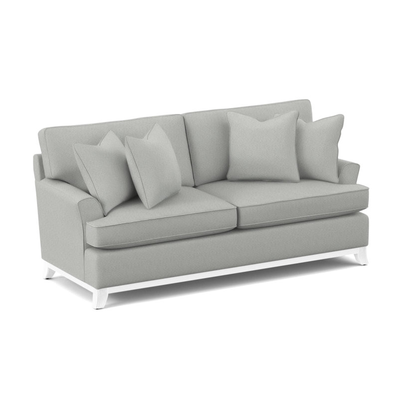 Oaks Way Sofa, Frost White Finish, White Performance Fabric; 0851-94