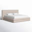Lit plateforme tapissier Viski Brun Boucle-100964993