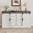 Karriann Farmhouse 4 Drawer Dresser for Bedroom, 59" Wood Dressers with Sliding Barn Doors, TV Stand with Large Drawers & Bar Handles-700847898
