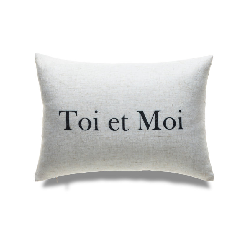  Housse de coussin French Quotes, Mélange de duvet