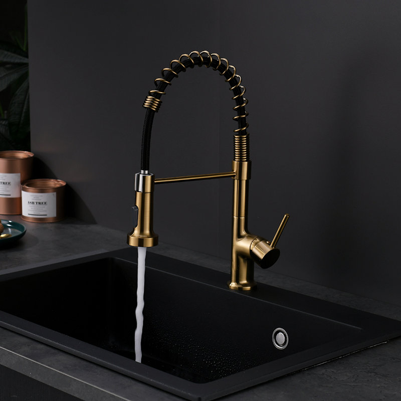 Commercial Single Handle Pull Down Sprayer Kitchen Faucet | Gift Idea