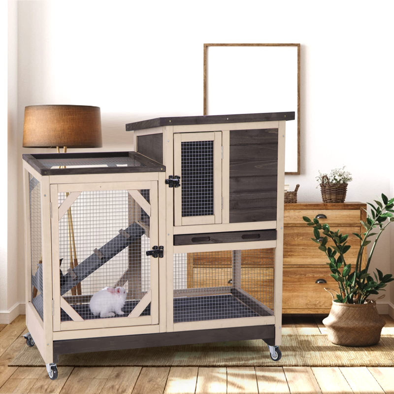 Cage pour petit animal avec rampe Terrill, Café