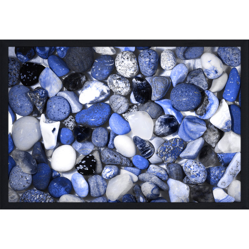 « water pierres 12 », reproduction de photo encadrée, H 35,5 po x l 51,5 po x P 0,75 po