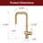 SUMERAIN Stainless Steel 304 Pull Down Kitchen Sink Faucet, Dual Spray Mode Lead-free Kitchen Faucet-113957700