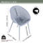 Fauteuil moderne en plastique PP résistant aux intempéries avec filet évidé, intérieur / extérieur (ensemble de 2)-801750368