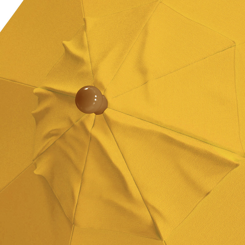 Parasol en bois de teck 11 pi, Jaune tournesol