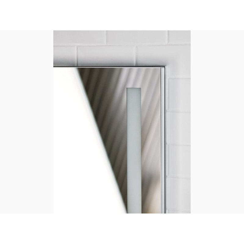 Verdera® Recessed or Surface mount Frameless Medicine Cabinet 2 Shelves Lighting Electrical Outlet