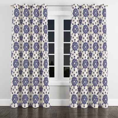 Country Farmhouse Curtains for bedroom - Floral Balducci Grommet Curtain - 1 Panel