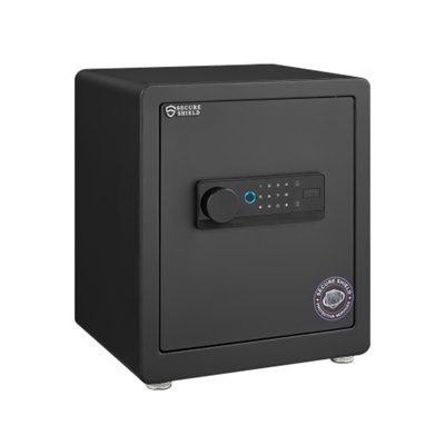 1.52 Cuft Safe Box, Solid Alloy Steel Office Hotel Home Safe, Security Digital Safes Box with Electronic Keypad, Spare Key, Smart Alert, Mute Mode, Anti-Theft Safe for Document Money Valuable