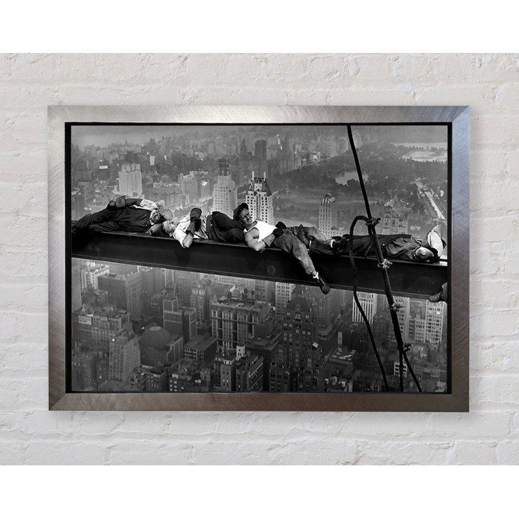 Construction Workers At Height - Single Picture Frame Print