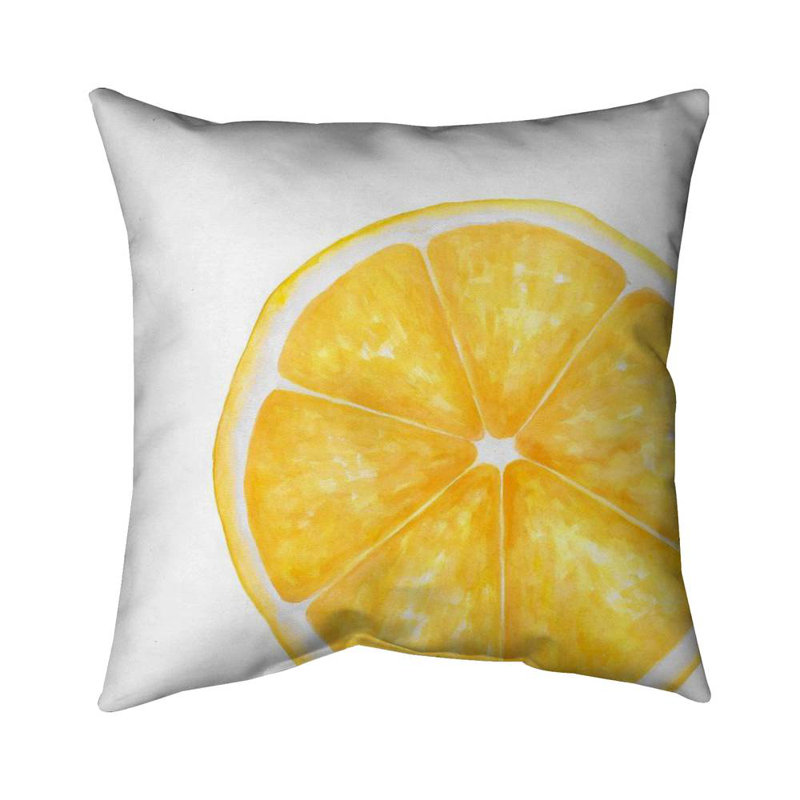 Lemon slice - 18"x18" Throw pillow cover - Poly twill - Print on demand