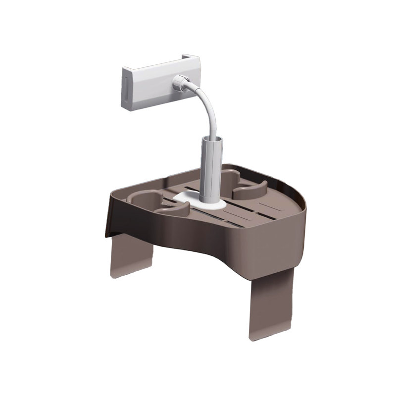 Plateau de spa imperméable et réglable avec 2 porte-gobelets antidérapant, Brun