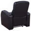 Fauteuil inclinable noir rembourré avec porte-gobelet