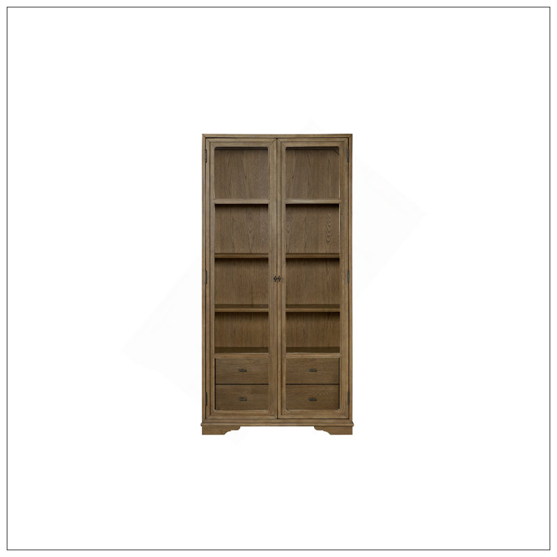 Tall Display Cabinet - Almod, Almond