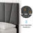 Bed Frame With Headboard Adjustable, Linen Upholstered Platform Bed With Headboard-420917260-420917261